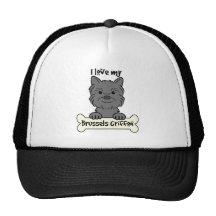 Amo mi Bruselas Griffon Gorros Bordados