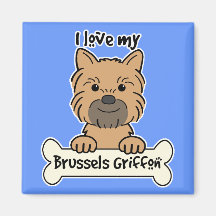 Amo mi Bruselas Griffon Imán