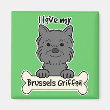 Amo mi Bruselas Griffon Imán De Frigorífico