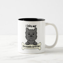 Amo mi Bruselas Griffon Tazas
