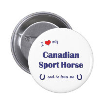 Amo mi caballo canadiense del deporte (el caballo  pins