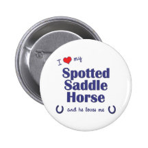 Amo mi caballo de silla de montar manchado (el cab pin