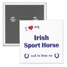 Amo mi caballo irlandés del deporte (el caballo ma pin