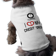Amo mi camisa del perrito de Credit Union Camisetas De Mascota