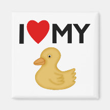 Amo mi caucho Ducky Imán De Frigorífico