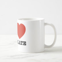 Amo mi chocolate caliente taza de café
