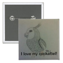 "Amo mi cockatiel!" Pin