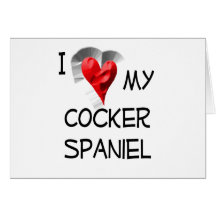 Amo mi cocker spaniel tarjetas