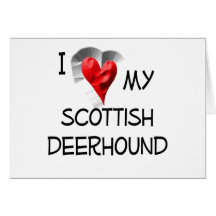 Amo mi Deerhound escocés Felicitaciones