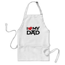 Amo mi delantal del Bbq del día de padre del papá