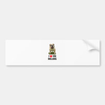 Amo mi dogo etiqueta de parachoque