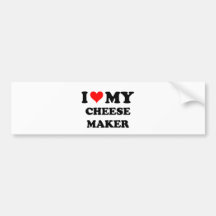 Amo mi fabricante del queso pegatina de parachoque
