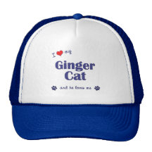 Amo mi gato del jengibre (el gato masculino) gorra