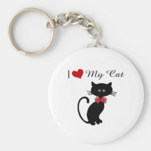 Amo mi gato llavero personalizado