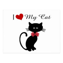 Amo mi gato postales