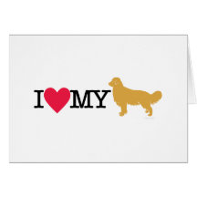 ¡Amo mi golden retriever! Felicitacion