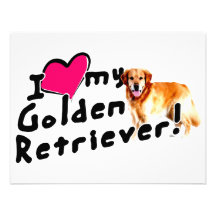 ¡Amo mi golden retriever! Invitaciones Personales