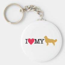 ¡Amo mi golden retriever! Llaveros