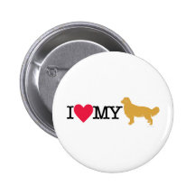 ¡Amo mi golden retriever! Pin