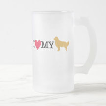 ¡Amo mi golden retriever! Taza De Café