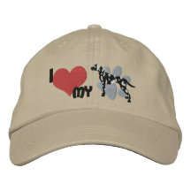 Amo mi gorra bordado Dalmatian Gorra Bordada