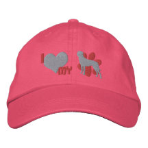 Amo mi gorra bordado Inu de Tosa (el rosa) Gorra De Beisbol Bordada