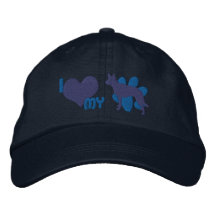 Amo mi gorra bordado Kelpie australiano Gorra De Béisbol