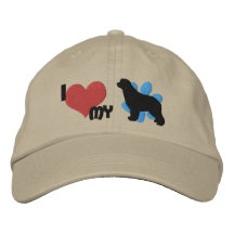 Amo mi gorra bordado Terranova Gorra De Beisbol Bordada