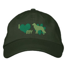 Amo mi gorra bordado Toller (el verde) Gorra De Beisbol Bordada