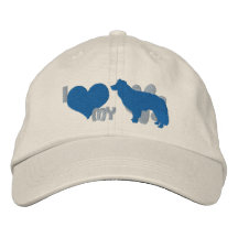 Amo mi gorra bordado trullo del border collie gorras bordadas