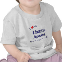 Amo mi Lasa Apsos (los perros múltiples) Camiseta