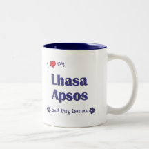 Amo mi Lasa Apsos (los perros múltiples) Taza