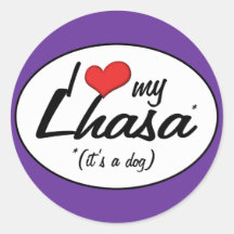 Amo mi Lasa (es un perro) Pegatina