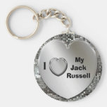 Amo mi llavero del corazón de Jack Russell