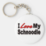 Amo mi llavero del perro de Schnoodle