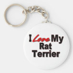 Amo mi llavero del perro de Terrier de rata