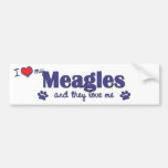 Amo mi Meagles (los perros múltiples) Pegatina De Parachoque