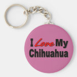 Amo mi mercancía del perro de la chihuahua llavero