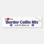 Amo mi mezcla del border collie (el perro masculin pegatina de parachoque
