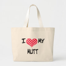 Amo mi Mutt Bolsa De Mano