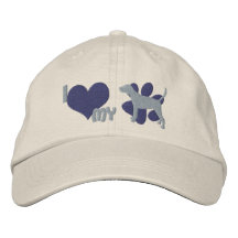 Amo mi negro y bronceo el Coonhound Gorro Bordado