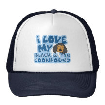 Amo mi negro y bronceo el gorra del Coonhound