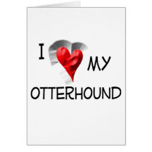 Amo mi Otterhound Tarjetas