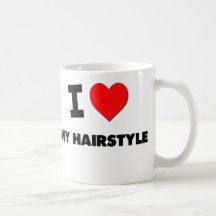 Amo mi peinado taza de café