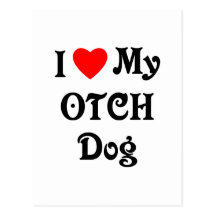 Amo mi perro de OTCH Tarjeta Postal