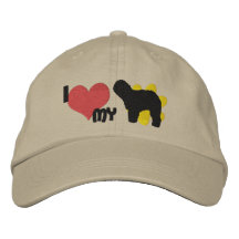 Amo mi perro pastor inglés viejo gorra de beisbol