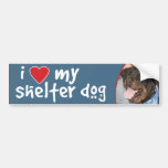 Amo mi perro Rottweiler del refugio Pegatina De Parachoque