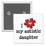 Amo mi Pin autístico del botón del autismo de la h