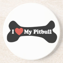 Amo mi Pitbull - hueso de perro Posavaso Para Bebida
