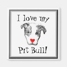 ¡Amo mi pitbull! imán